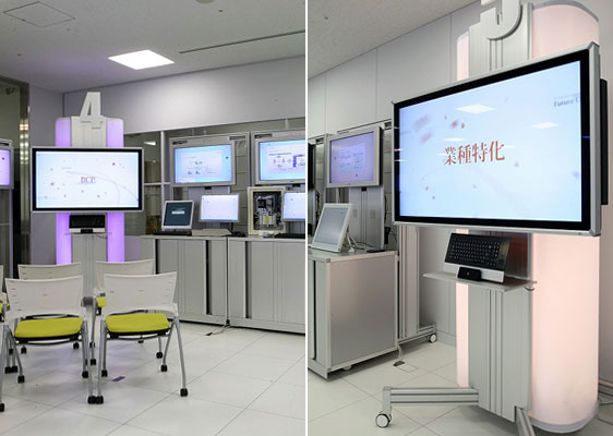 NTT EAST SOLUTION SQUARE / Production of Display Fixtures